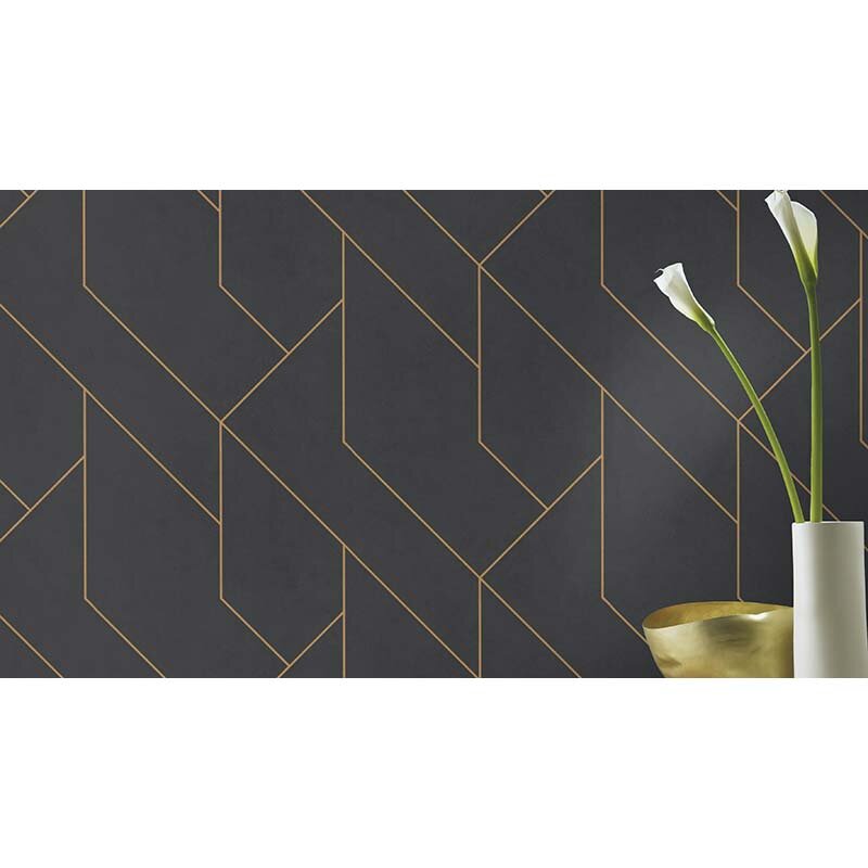 Tapete Schwarz, Anthrazit Rasch Vliestapete (427431)