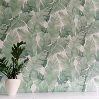 Tapete Wei&szlig;, Gr&uuml;n Marburg Vliestapete (31650)