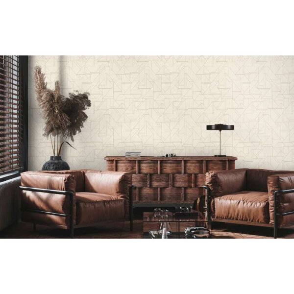 Tapete Beige, Gold, Weiß livingwalls Vliestapete (391181)