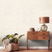 Tapete Beige, Gold, Wei&szlig; livingwalls Vliestapete...