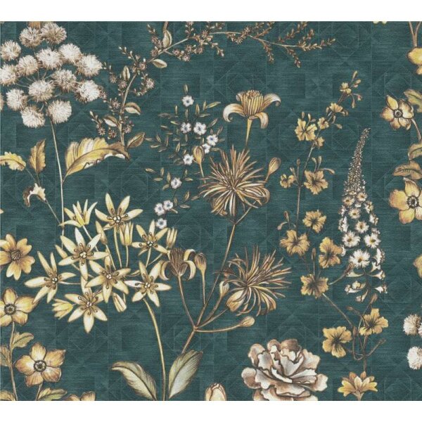 Tapete Braun, Grün, Petrol livingwalls Vliestapete (391174)