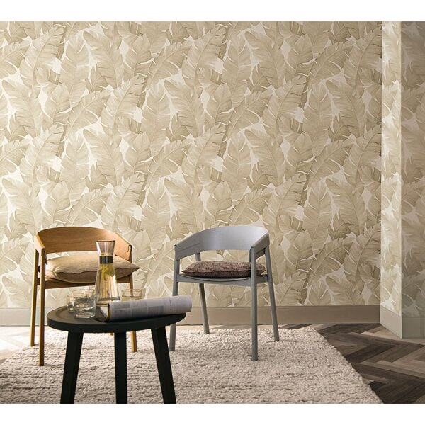 Tapete Beige, Creme, Braun, Weiß Marburg Vliestapete (31625)