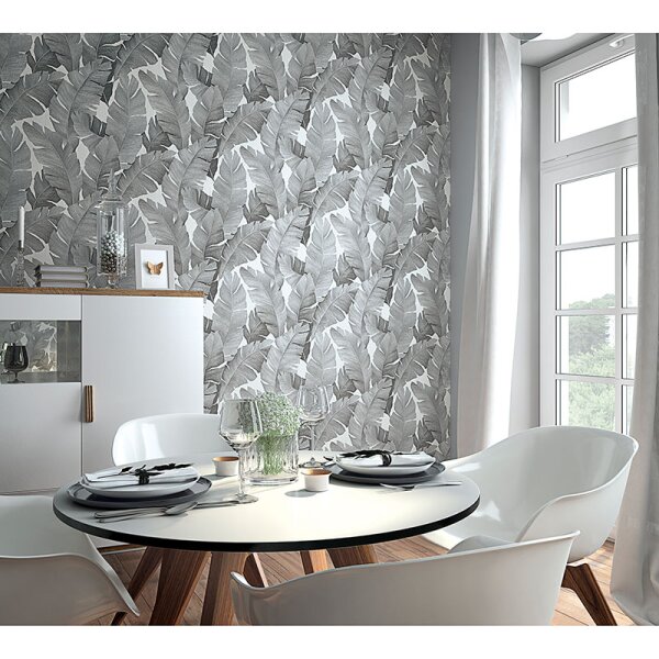 Tapete Grau, Silber, Weiß Marburg Vliestapete (31624)