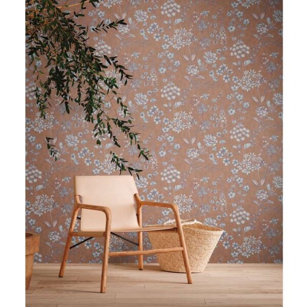 Tapete Blau, Braun livingwalls Vliestapete (391173)
