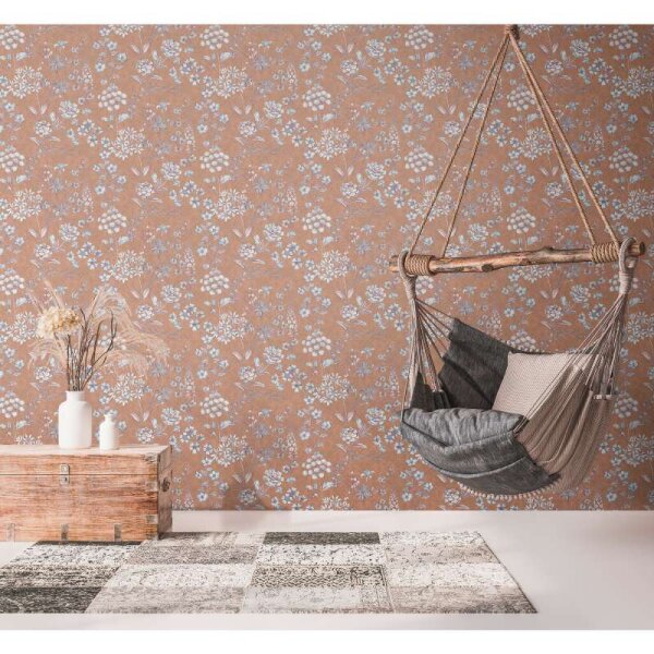 Tapete Blau, Braun livingwalls Vliestapete (391173)