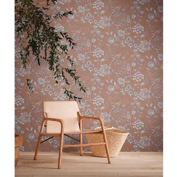 Tapete Blau, Braun livingwalls Vliestapete (391173)