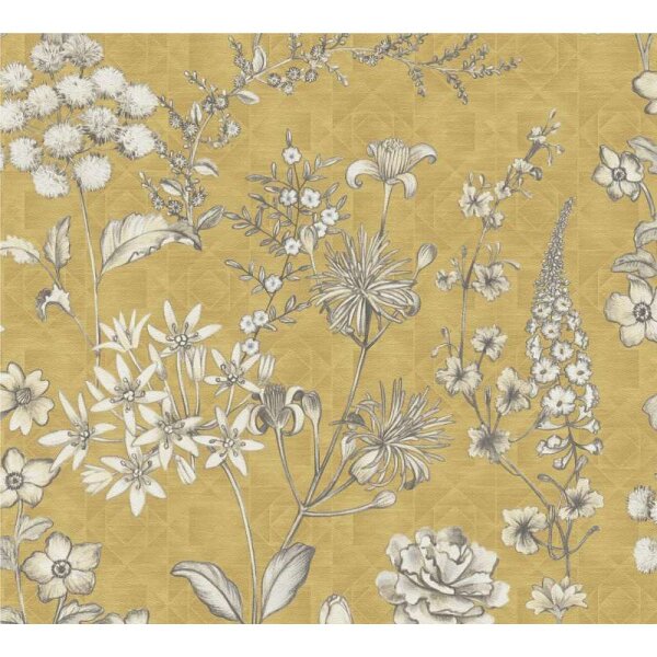 Tapete Gelb, Grau livingwalls Vliestapete (391172)