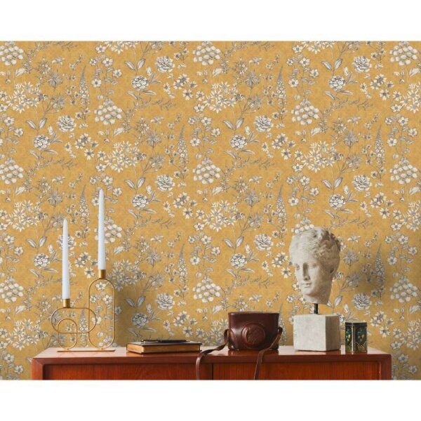 Tapete Gelb, Grau livingwalls Vliestapete (391172)