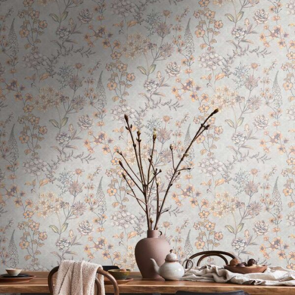 Tapete Braun, Grau, Orange livingwalls Vliestapete (391171)