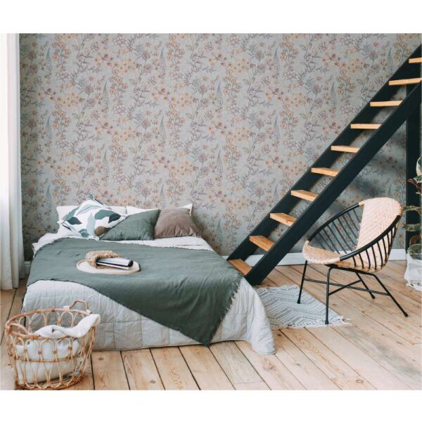 Tapete Braun, Grau, Orange livingwalls Vliestapete (391171)