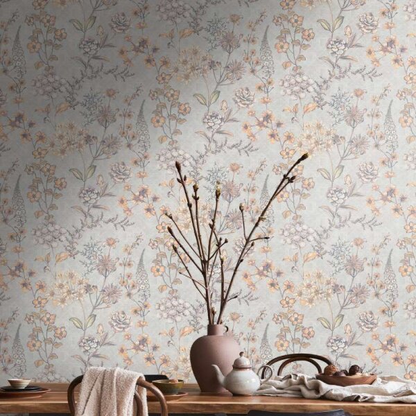 Tapete Braun, Grau, Orange livingwalls Vliestapete (391171)