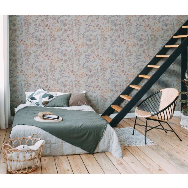 Tapete Braun, Grau, Orange livingwalls Vliestapete (391171)