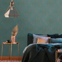 Tapete Blau, Gr&uuml;n, Gold, Kupfer, Petrol livingwalls...