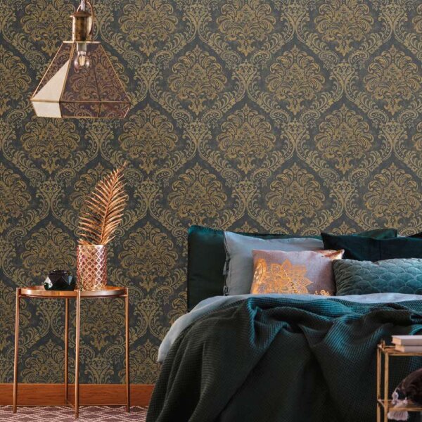 Tapete Gold, Schwarz livingwalls Vliestapete (391123)