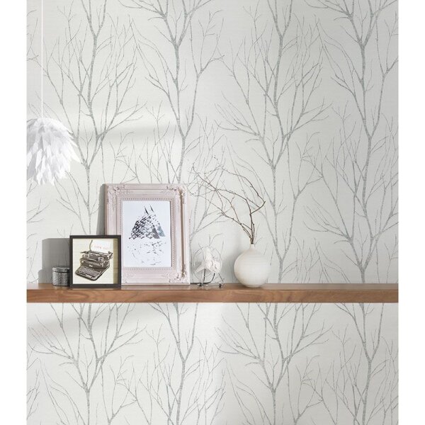 Tapete Beige, Creme, Grau, Silber innova Vliestapete (372602)