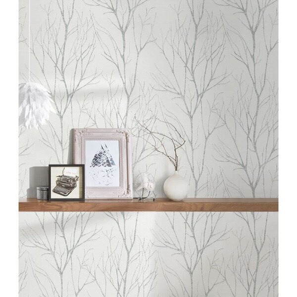 Tapete Beige, Creme, Grau, Silber innova Vliestapete (372602)