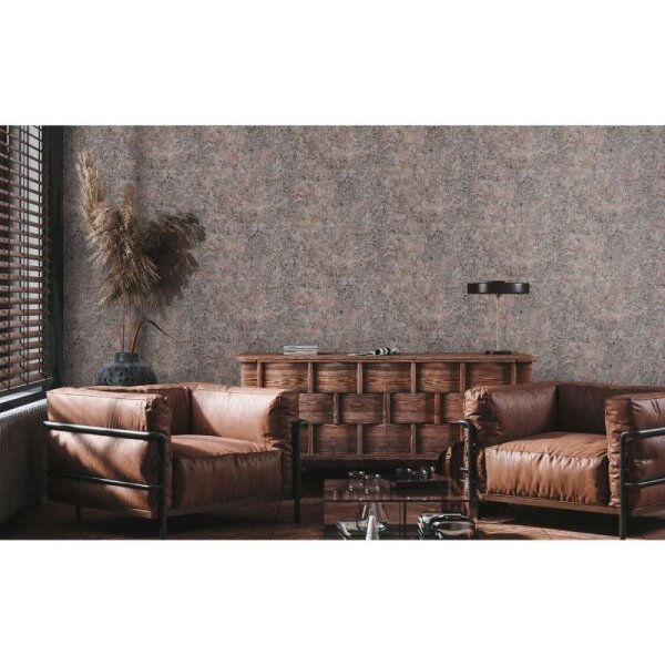 Tapete Braun, Grau, Silber, Schwarz livingwalls Vliestapete (391102)