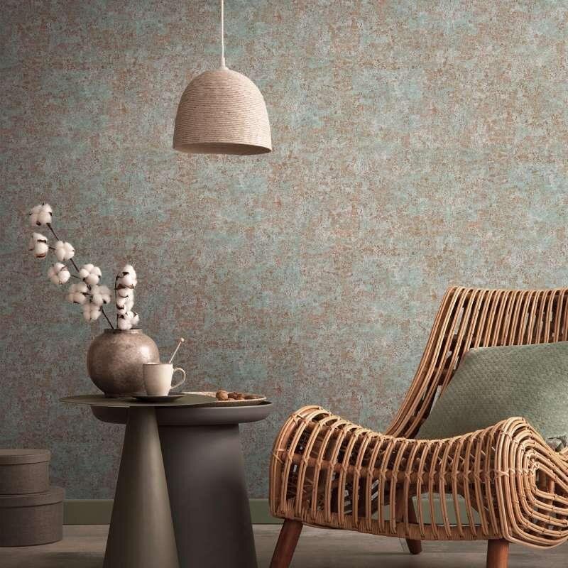 Tapete Braun, Grau, Silber, Grün livingwalls Vliestapete (391101)