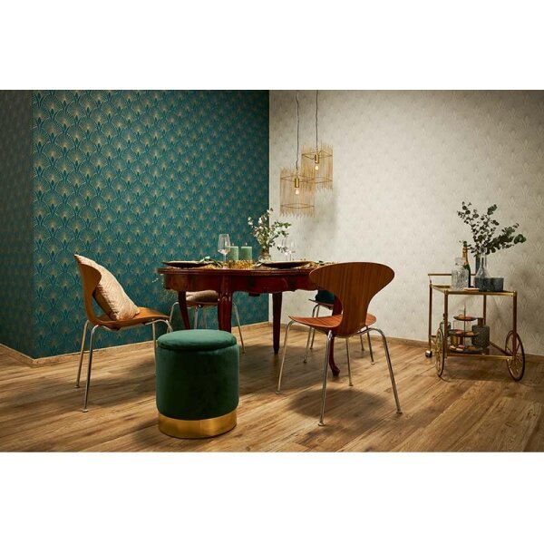 Tapete Blau, Grün, Petrol livingwalls Vliestapete (374275)