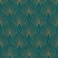 Tapete Blau, Gr&uuml;n, Petrol livingwalls Vliestapete...