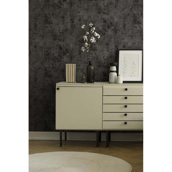 Tapete Schwarz, Anthrazit livingwalls Vliestapete (374256)
