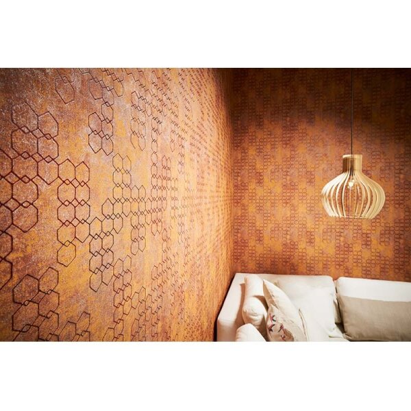 Tapete Gold, Kupfer, Orange, Terrakotta livingwalls Vliestapete (374243)