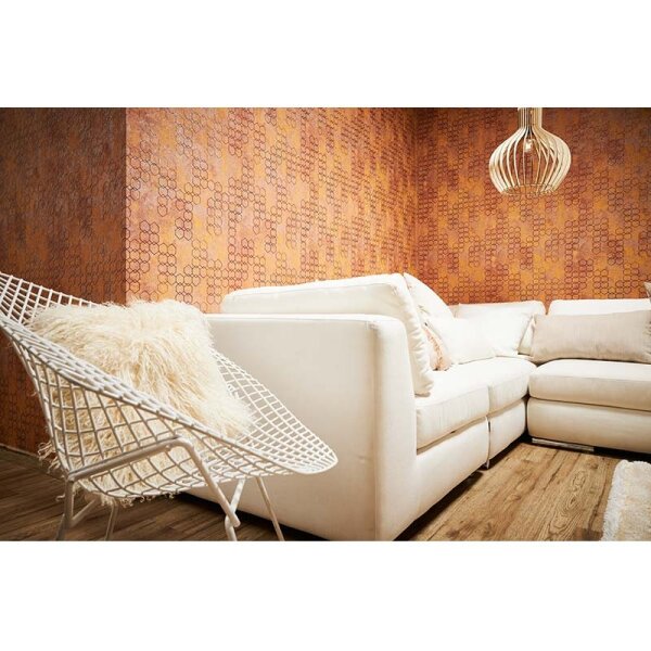 Tapete Gold, Kupfer, Orange, Terrakotta livingwalls Vliestapete (374243)