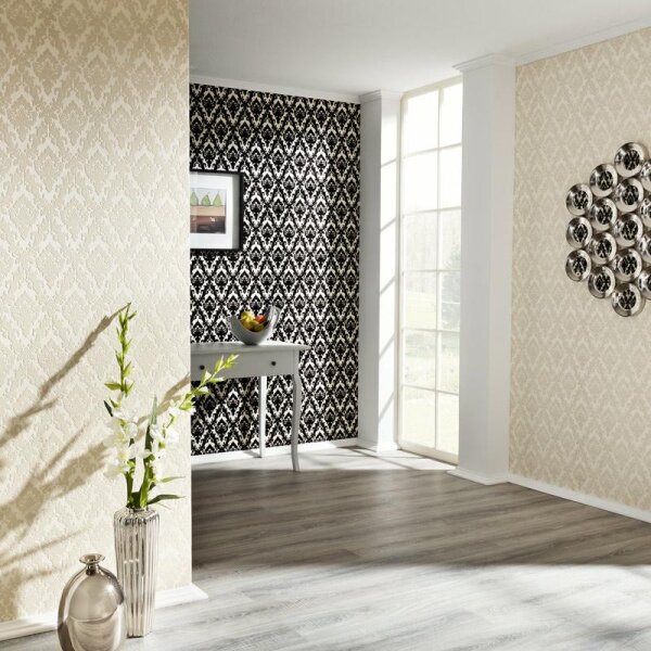 Tapete Beige, Creme, Schwarz, Anthrazit Architects Paper Vliestapete (335826)