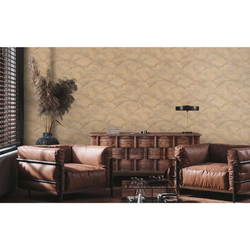 Tapete Braun, Gold livingwalls Vliestapete (391054)