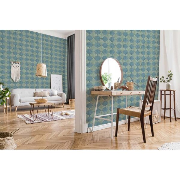 Tapete Grün, Türkis livingwalls Vliestapete (374214)