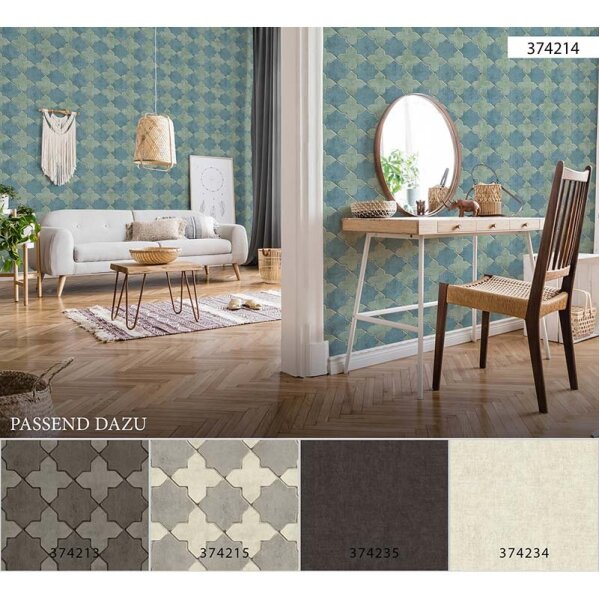 Tapete Grün, Türkis livingwalls Vliestapete (374214)