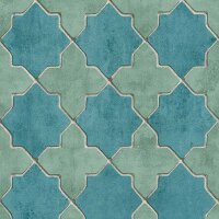 Tapete Gr&uuml;n, T&uuml;rkis livingwalls Vliestapete...