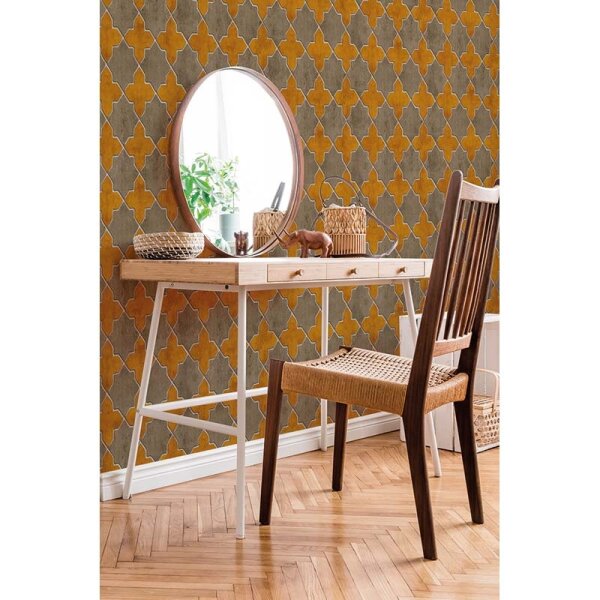 Tapete Braun, Gelb, Vanille livingwalls Vliestapete (374212)