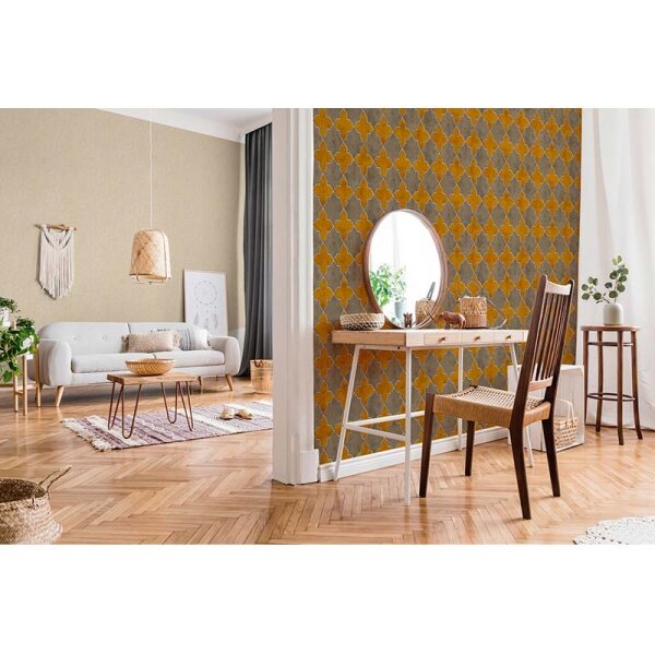 Tapete Braun, Gelb, Vanille livingwalls Vliestapete (374212)