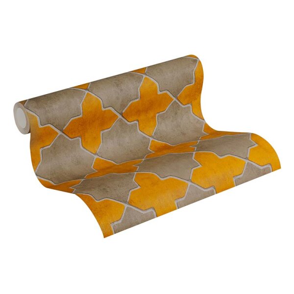 Tapete Braun, Gelb, Vanille livingwalls Vliestapete (374212)