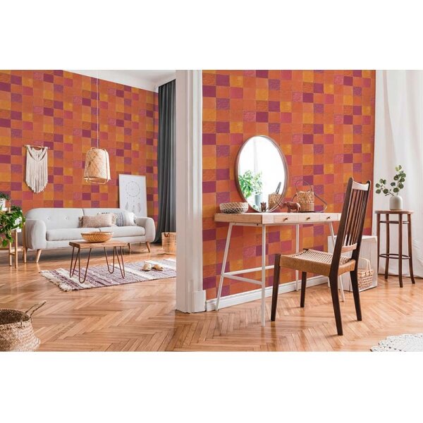 Tapete Orange, Terrakotta livingwalls Vliestapete (374065)