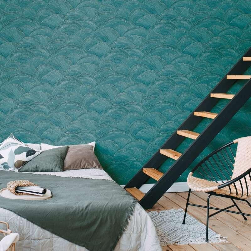 Tapete Blau, Grün, Petrol livingwalls Vliestapete (391052)