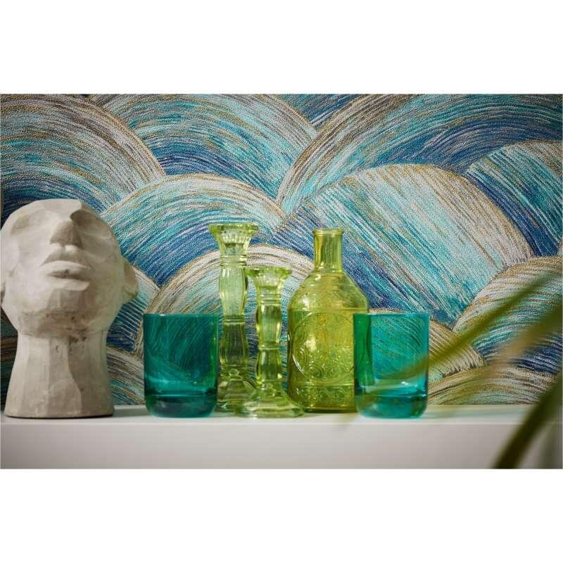 Tapete Blau, Türkis livingwalls Vliestapete (391051)