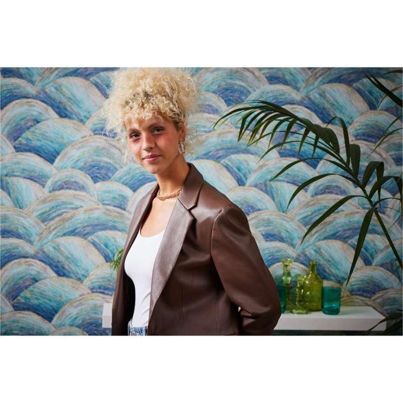 Tapete Blau, Türkis livingwalls Vliestapete (391051)