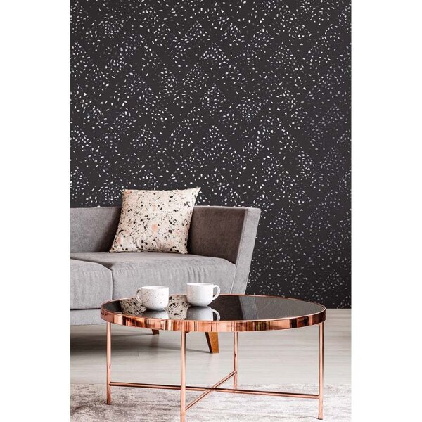 Tapete Schwarz, Anthrazit livingwalls Vliestapete (373945)