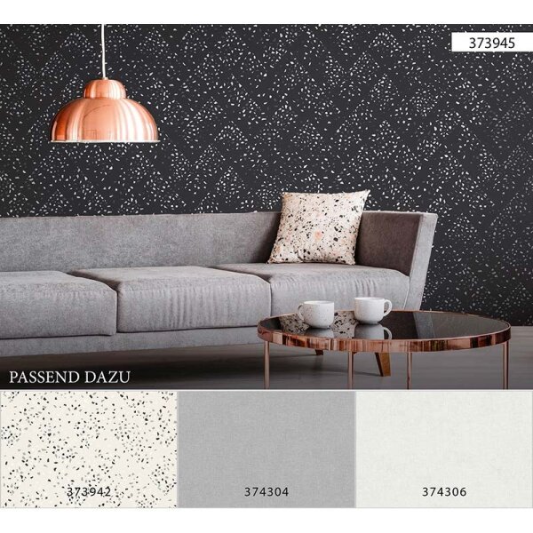 Tapete Schwarz, Anthrazit livingwalls Vliestapete (373945)