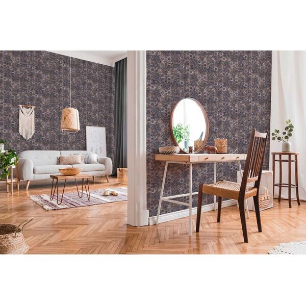 Tapete Braun, Lila, Flieder livingwalls Vliestapete (373914)