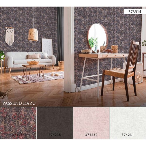 Tapete Braun, Lila, Flieder livingwalls Vliestapete (373914)