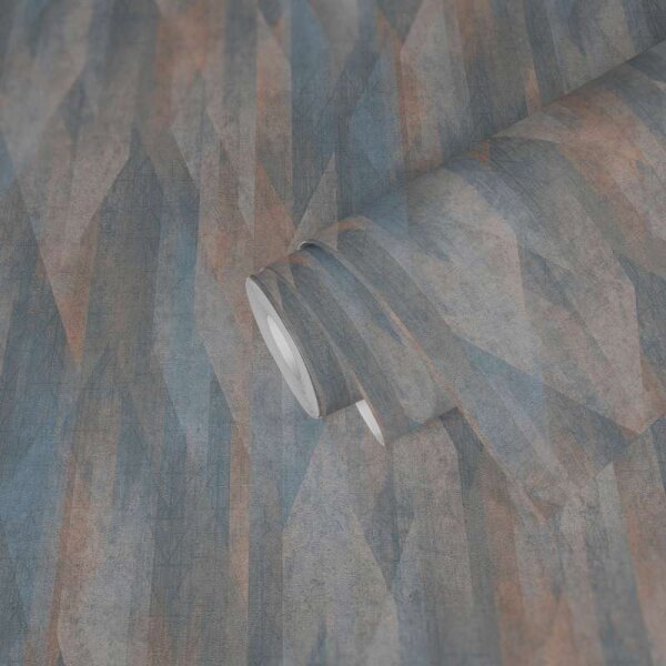 Tapete Blau, Braun livingwalls Vliestapete (391041)