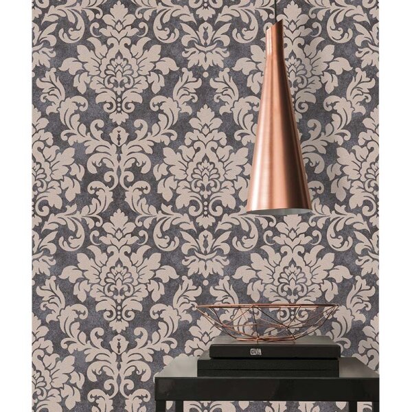 Tapete Beige, Creme, Schwarz, Anthrazit livingwalls Vliestapete (372704)