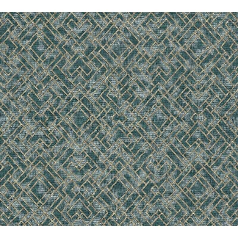 Tapete Grün, Gold, Petrol livingwalls Vliestapete (388285)