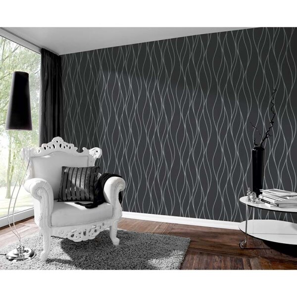 Tapete Schwarz, Anthrazit AS-Creation Vliestapete (371324)