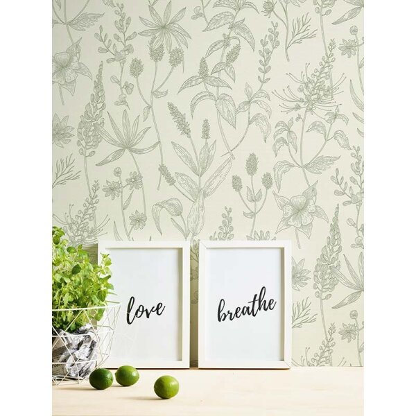 Tapete Grün, Weiß JETTE Vliestapete (373635)