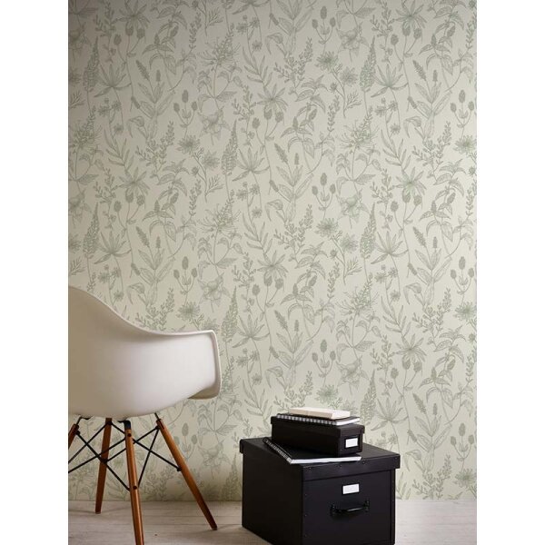 Tapete Grün, Weiß JETTE Vliestapete (373635)