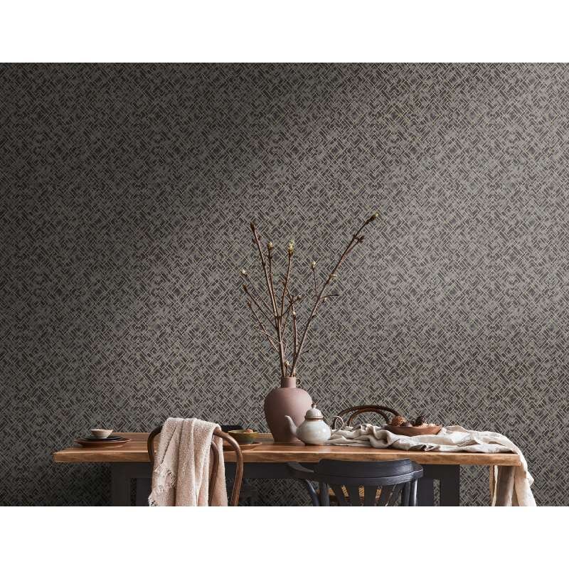 Tapete Grau, Silber, Gold, Schwarz livingwalls Vliestapete (388281)